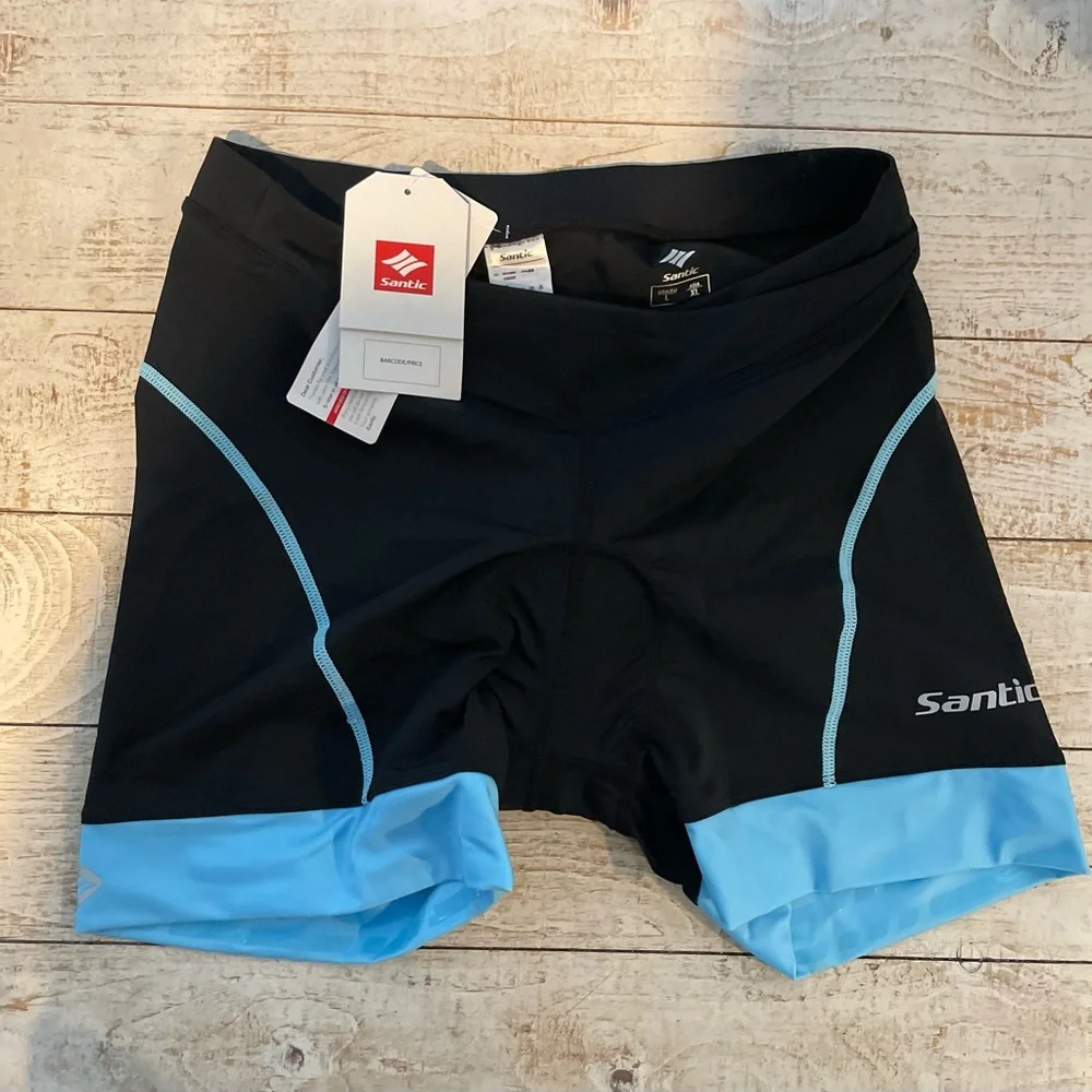 Santic Womens Size Large Cycling Shorts Road Bike Spin Padded Biking Shorts NWT - Picture 3 of 4